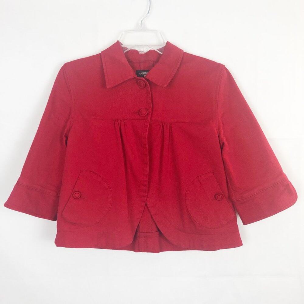 Canyon River Blues 3/4 Sleeve Red Blazer Size Medium
